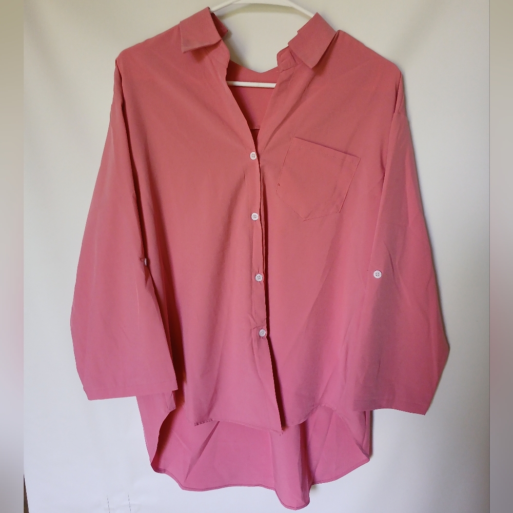 Cocoa Danny Womens Blouse Size XL Color Pink Rose
